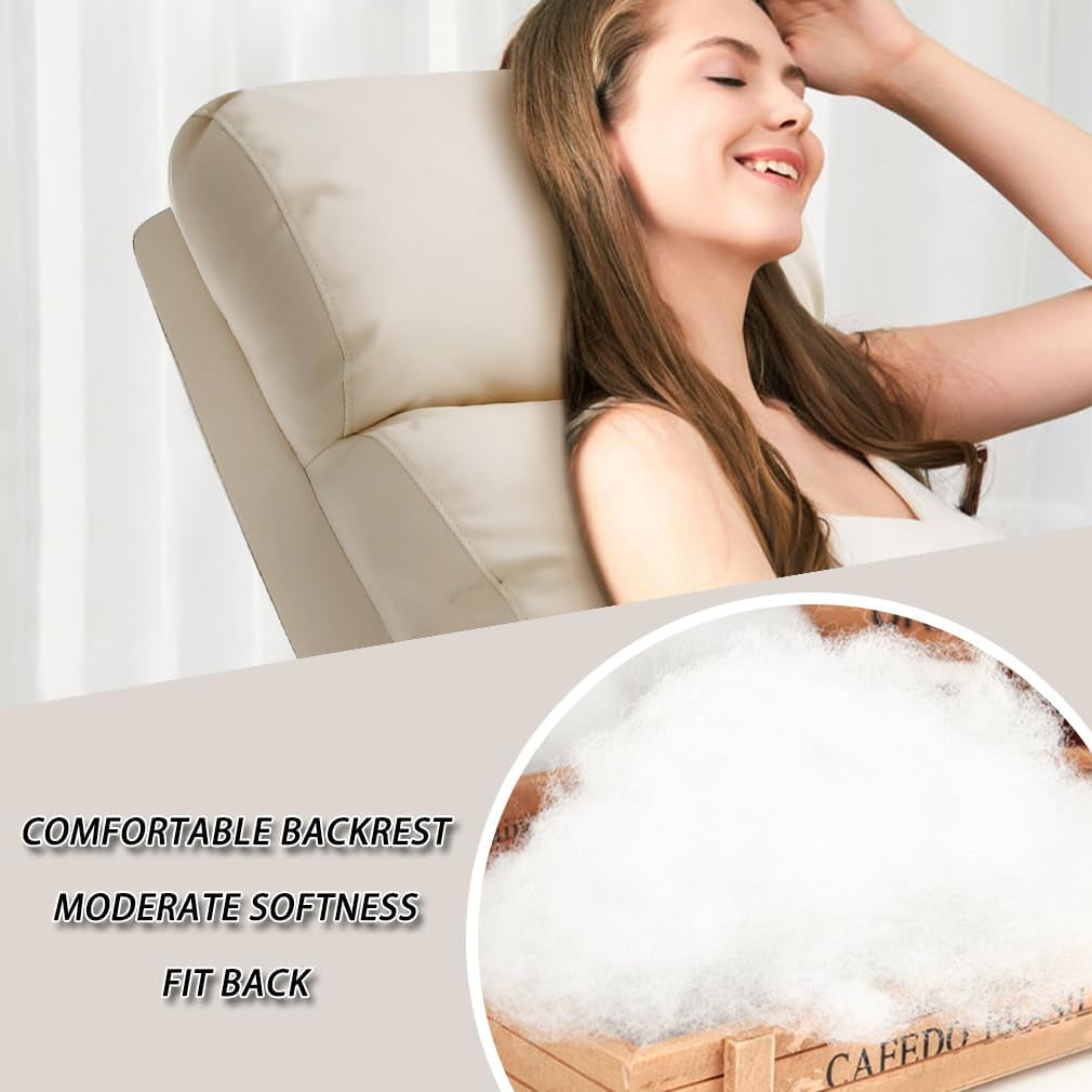 Beige Recliner Chair For Living Room Home Theater Seating