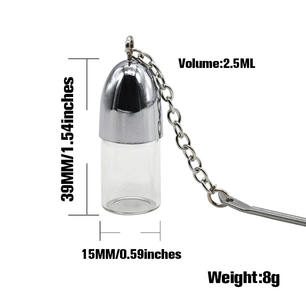 Glass Pill Box Container Bottle 36-57-72mm Portable Snuff Bottle Bottles