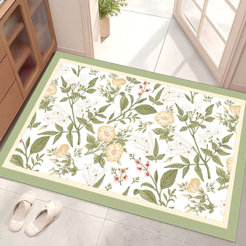 Light Luxury Crystal Velvet Absorbent Floor Mat Bathroom Mats American Style