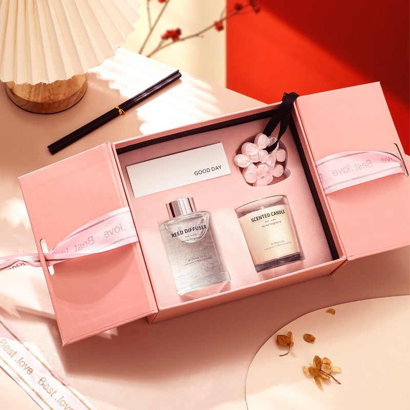 Smoke-Free Essential Oil Home Indoor Premium Diffuser Cherry Blossom Aromatherapy Gift Set