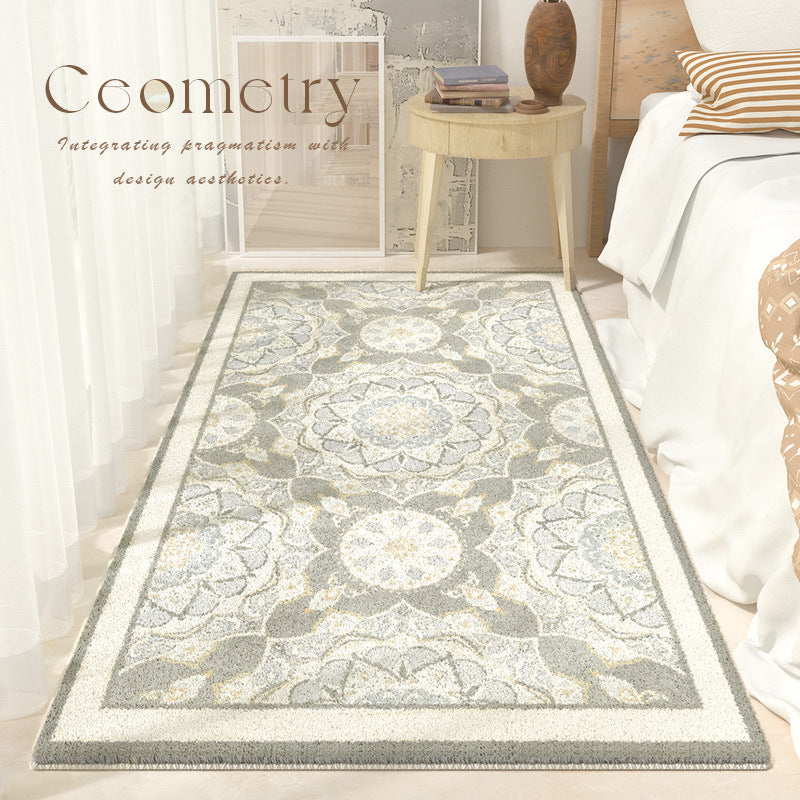 Thick Cashmere Light Luxury Living Room Sofa And Tea Table Room Floor Mat