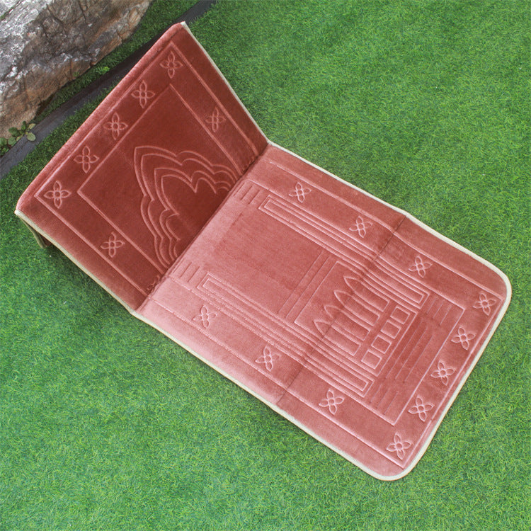 Folding Casual Blanket Portable Prayer Mat With Backrest