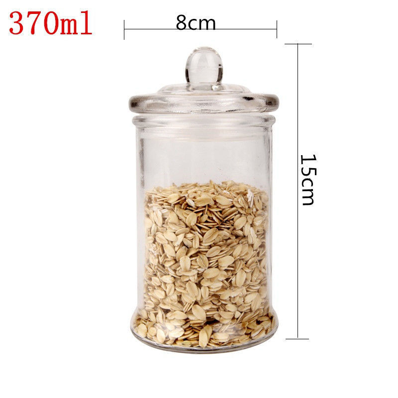 Storage Tank Transparent Portable Glass Bottle With Lid