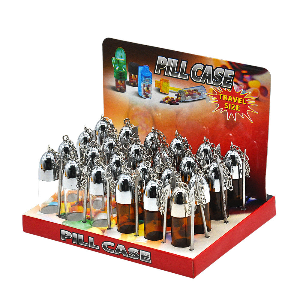 Glass Pill Box Container Bottle 36-57-72mm Portable Snuff Bottle Bottles