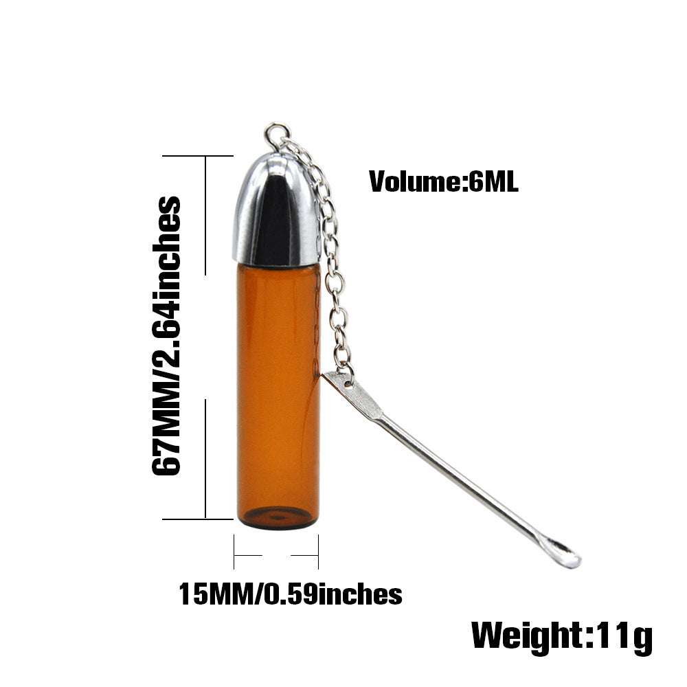 Glass Pill Box Container Bottle 36-57-72mm Portable Snuff Bottle Bottles