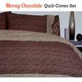 NNEDSZ Essentially Home Living MoChocolate Quilt Cover Set Double