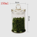 Storage Tank Transparent Portable Glass Bottle With Lid