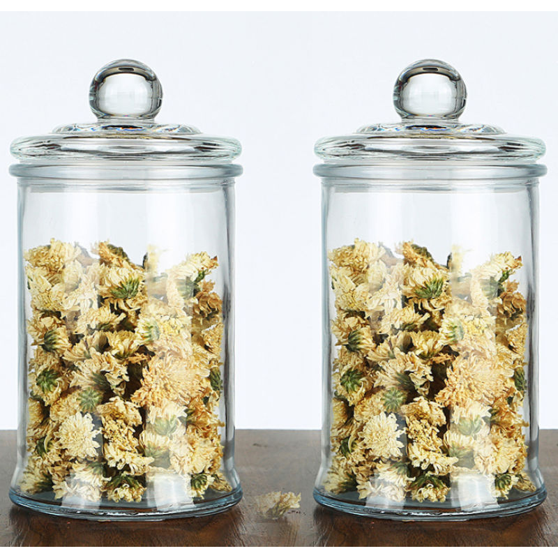 Storage Tank Transparent Portable Glass Bottle With Lid