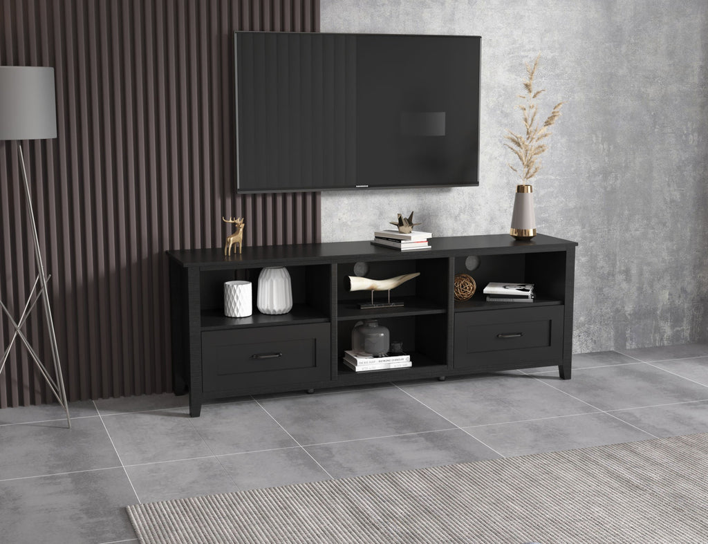 Black TV Stand for Living Room and Bedroom