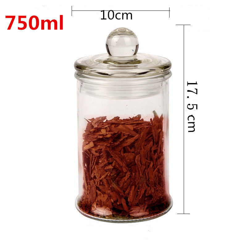 Storage Tank Transparent Portable Glass Bottle With Lid